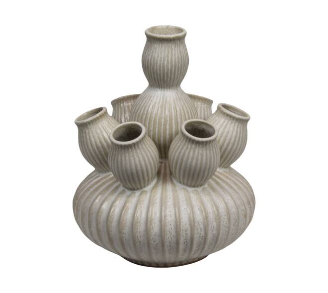 Vase ceramic 28x28x35cm - Cream