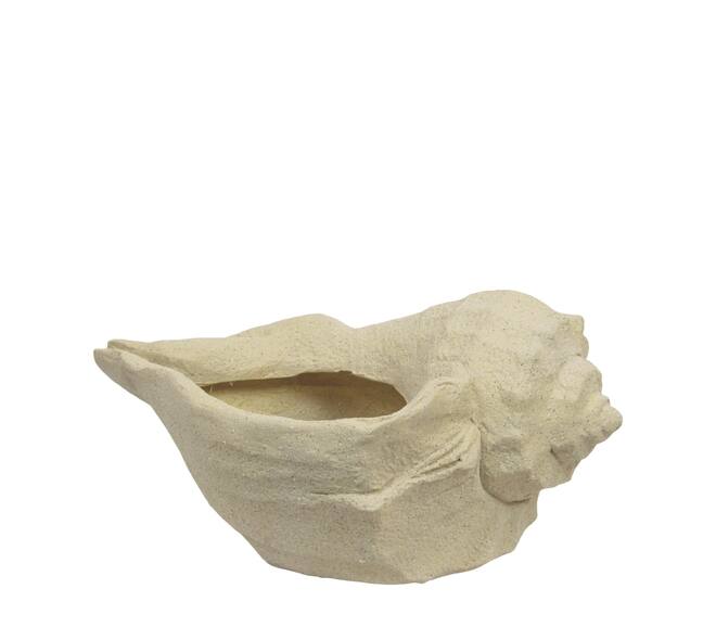 Planter seashell magnesium 57x35x27.5cm - Brown