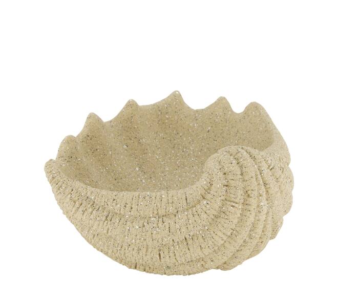 Planter seashell polyresin 27x23.5x12.5cm - Brown
