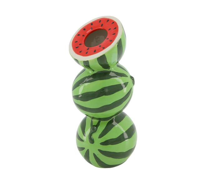 Vase watermelon ceramic 9.7x9.5x21.7cm 1 - Green