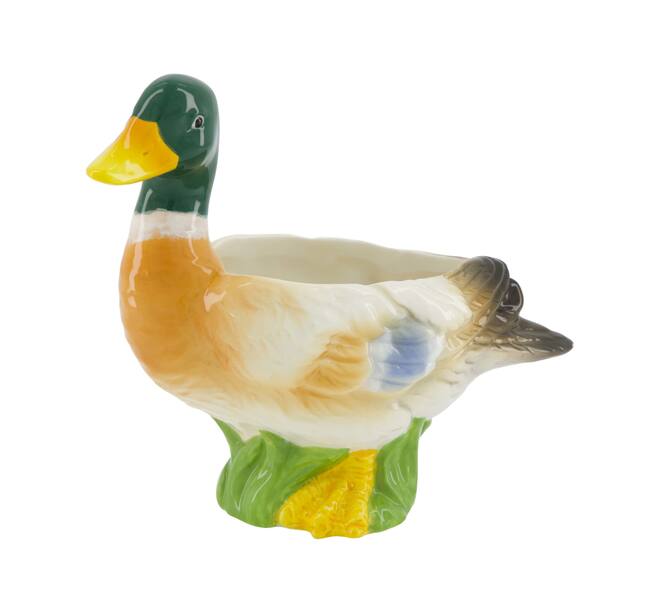Planter duck ceramic 18.1x8.8x16cm - Multi