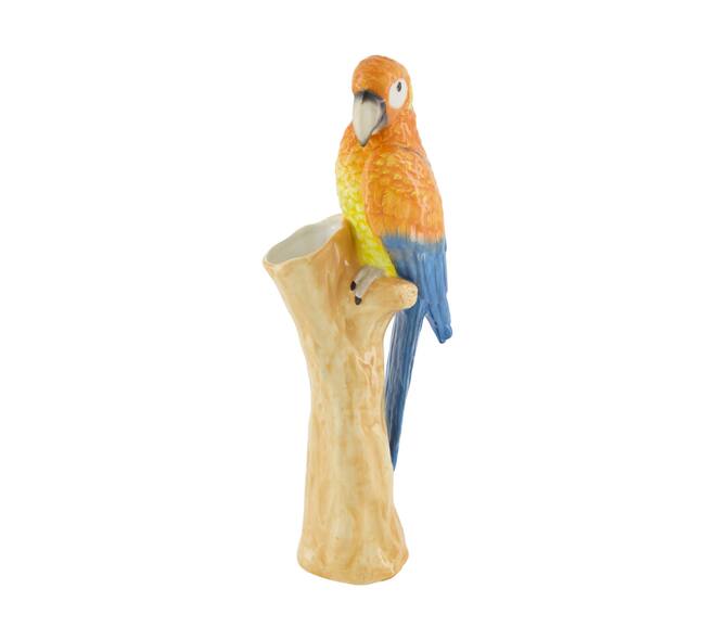 Vase parrot ceramic 17.9x12.2x45cm - Multi