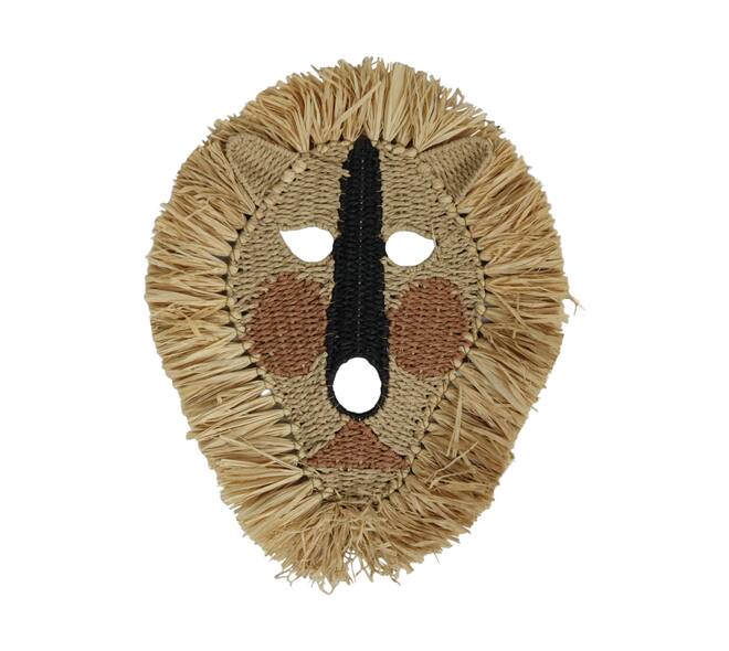 Wall art lion seagrass 49x57x5.5cm - Multi