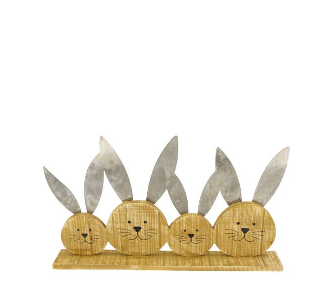 Figurine rabbit pine wood 45x6x26.5cm