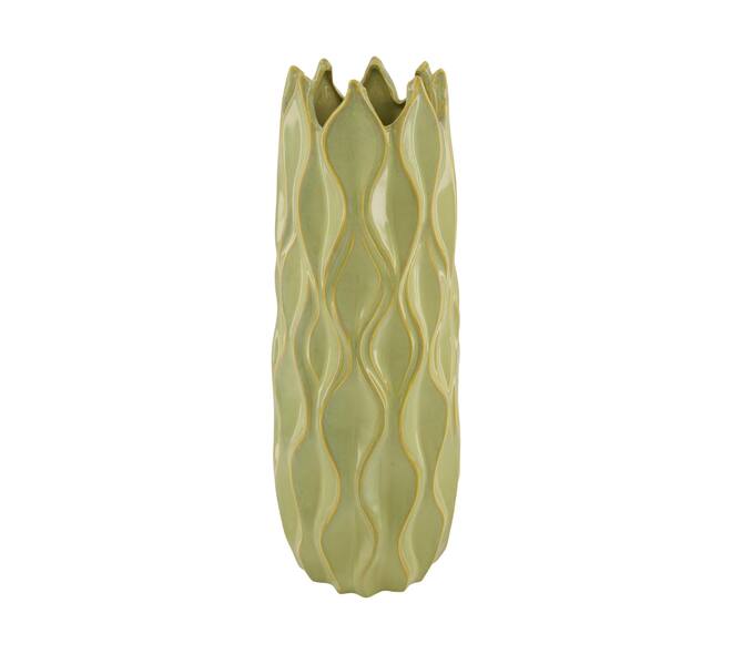 Vase ceramic 15x15x40.5cm - Green