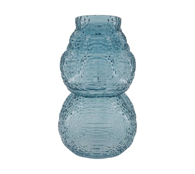Vase glass 16.5x16.5x27.5cm - Blue