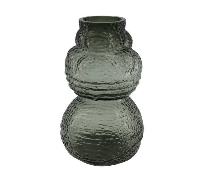 Vase glass 16.5x16.5x27.5cm - Grey