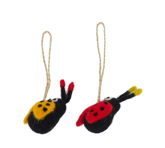 Hanger ladybugs wool 7x4x3cm C/2