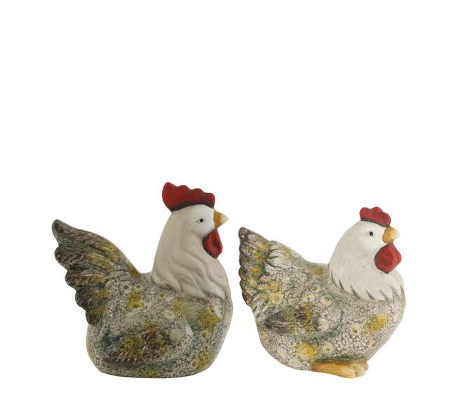Figurine chicken terracotta 19.8x14.5x20.1cm A/2