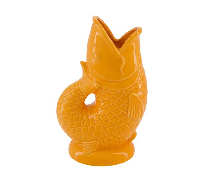 Vase fish porcelain 16.5x11x25.8cm - Orange