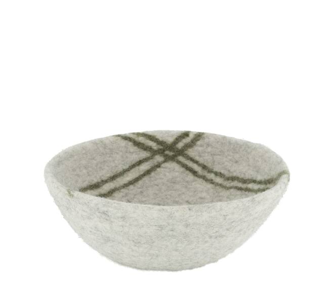 Bowl wool 26x26x11cm - Grey