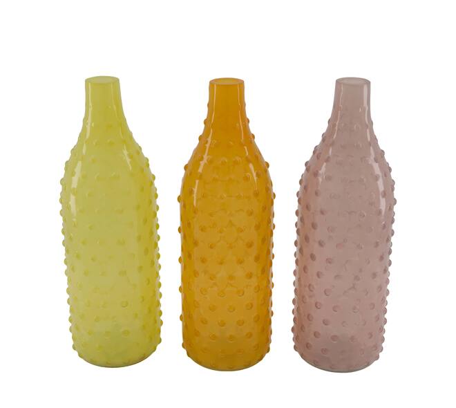 Vase glass 9x9x28cm  - Multi
