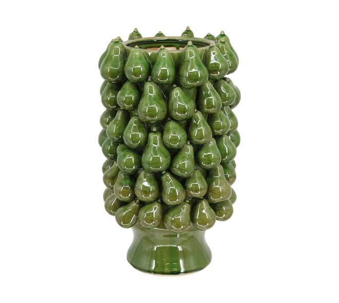 Vase pears ceramic 26.7x26.7x40cm - Green
