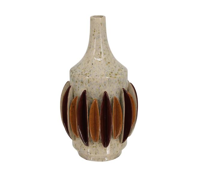 Vase shells ceramic 22.5x22.5x41cm - Multi