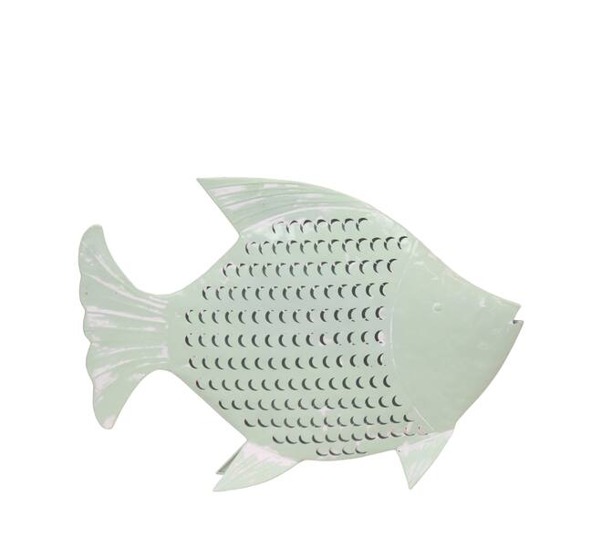 Wall art fish metal 58.5x9.5x43.5cm