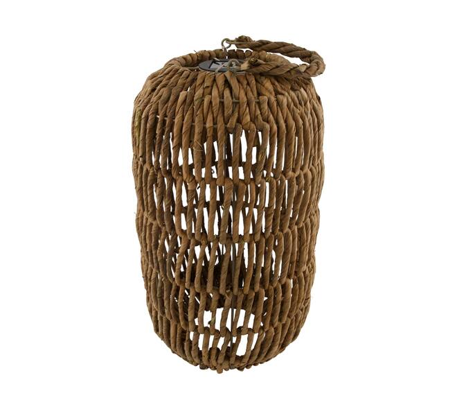 Lantern solar banana leaves nature 23x23x43cm