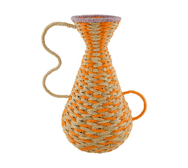 Vase paper rope 34x26x47cm - Orange