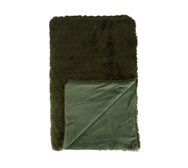 Plaid honeycomb polyester 170x130x2cm - Green