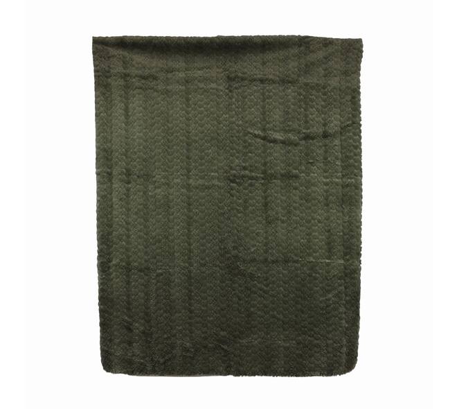 Plaid honeycomb polyester 170x130x2cm - Green
