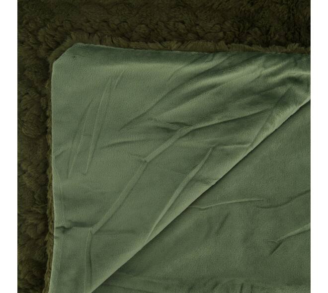 Plaid honeycomb polyester 170x130x2cm - Green