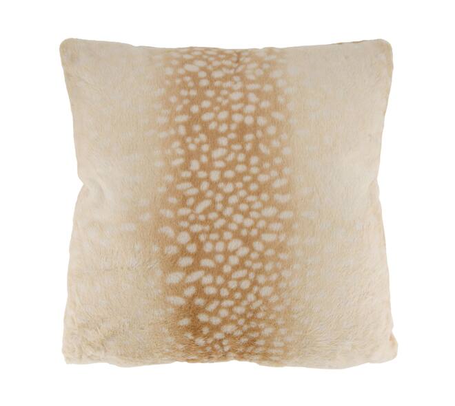 Cushion deer fur polyester 45x45x12cm