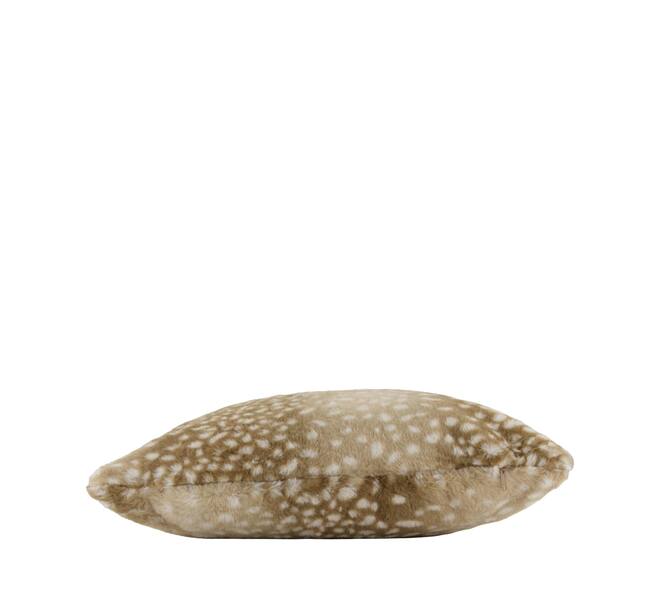 Cushion deer fur polyester 45x45x12cm - Brown