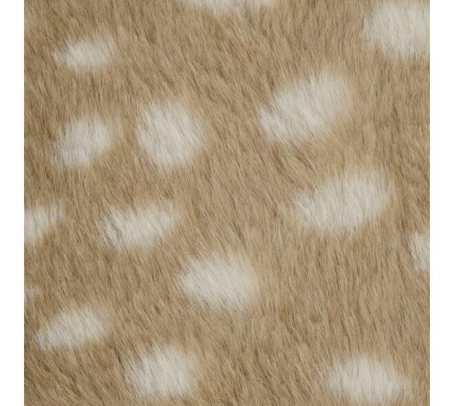 Cushion deer fur polyester 45x45x12cm - Brown