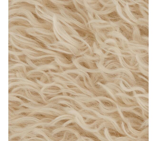 Cushion faux fur polyester 45x45x12cm - Cream