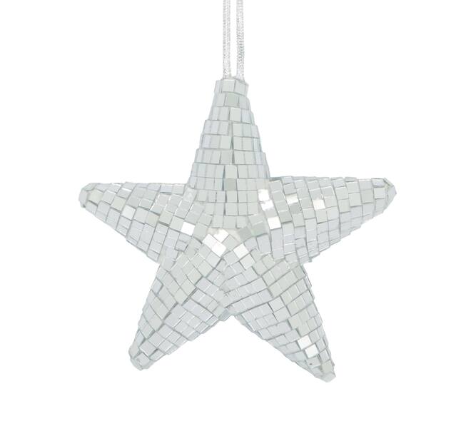 Hanger star disco foam with hanger 13x13x4.5cm