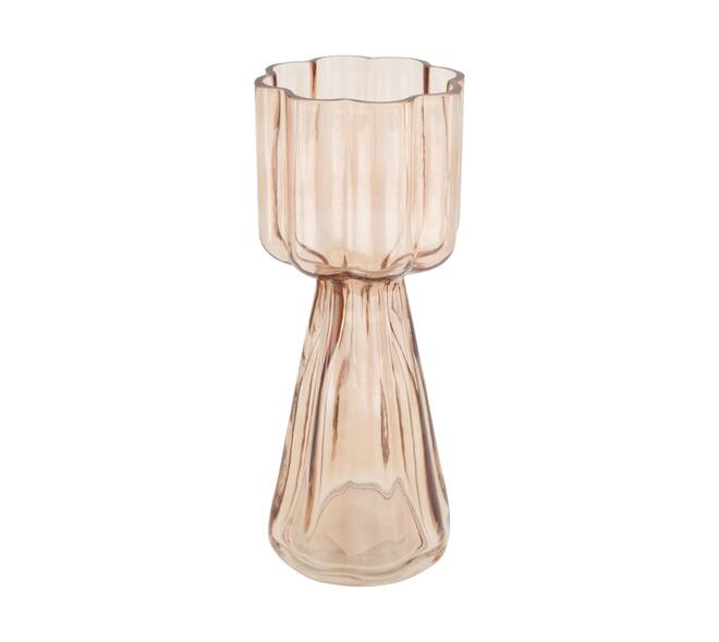 Vase glass 12x12x30.5cm - Pink