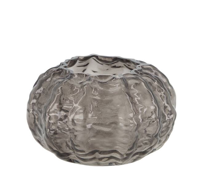 Vase glass 15x15x8.5cm - Grey