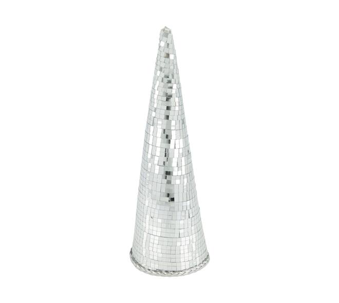 Tree disco foam 9x9x28cm - Silver