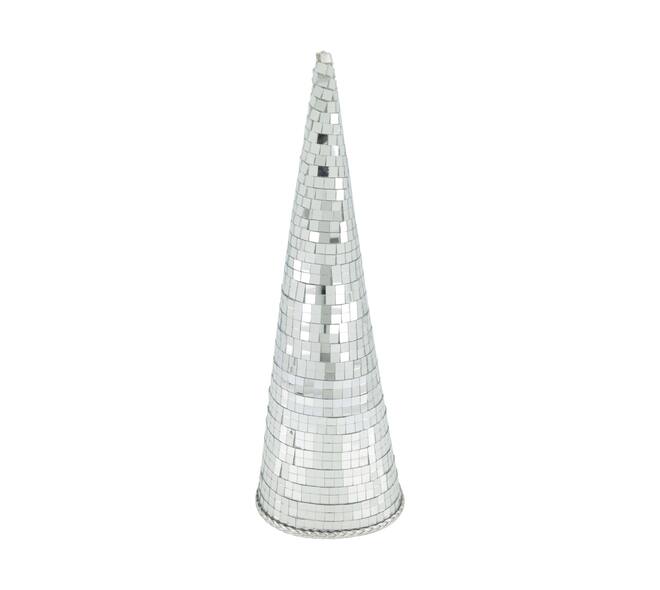 Tree disco foam 12x12x38cm - Silver