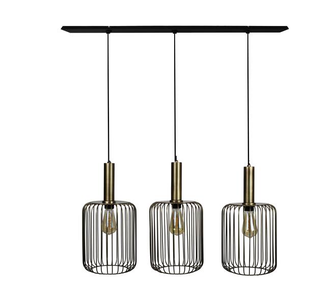 Ceiling light round metal 80x22x130cm