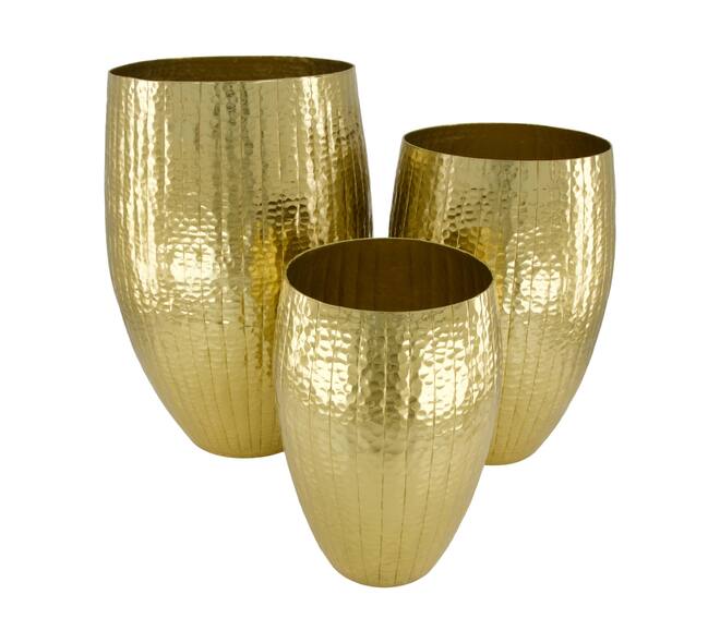 Vase metal 25x25x37cm S/3