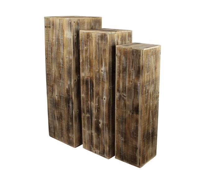 Pillar pine wood 38x38x118cm  - Brown