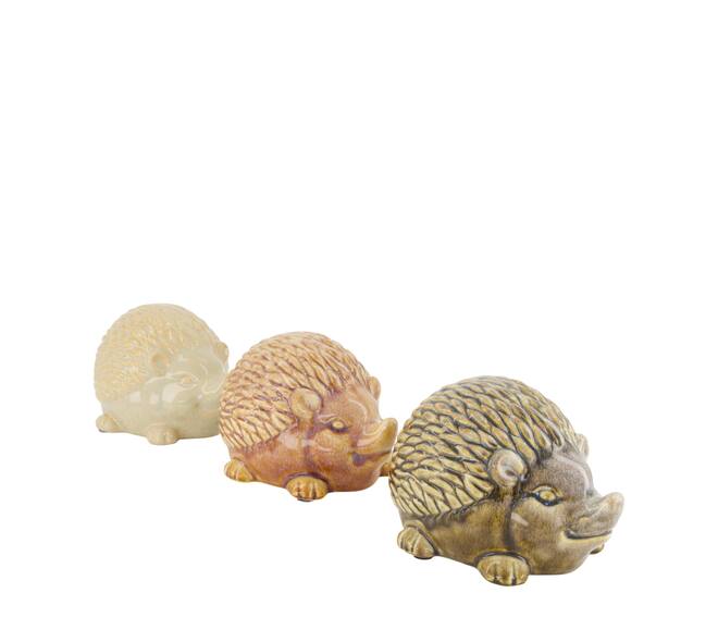 Statue hedgehog ceramic 17x12x11.5cm- Multi