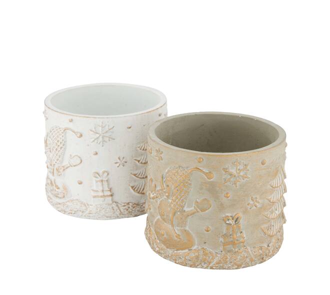 Planter round cement 12x12x10cm C/2