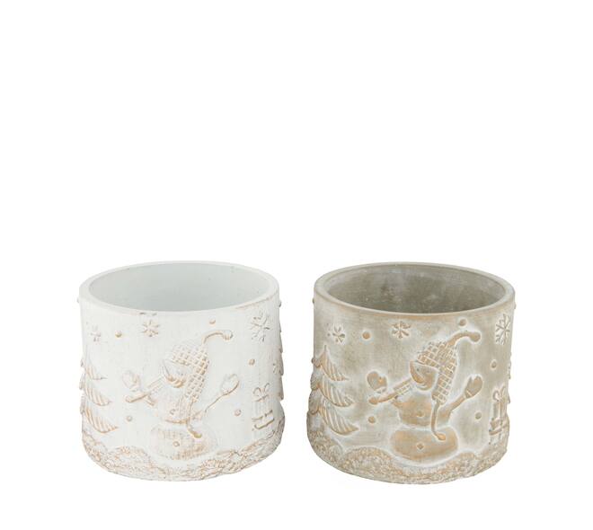 Planter round cement 14x14x11.5cm C/2