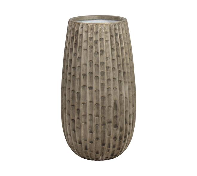 Planter round cement 38x38x70cm  - Gold