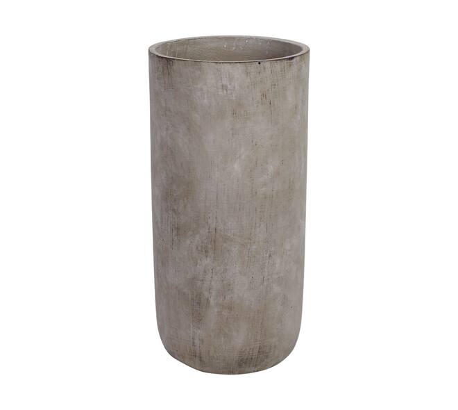 Planter round cement 38x38x73cm  - Grey