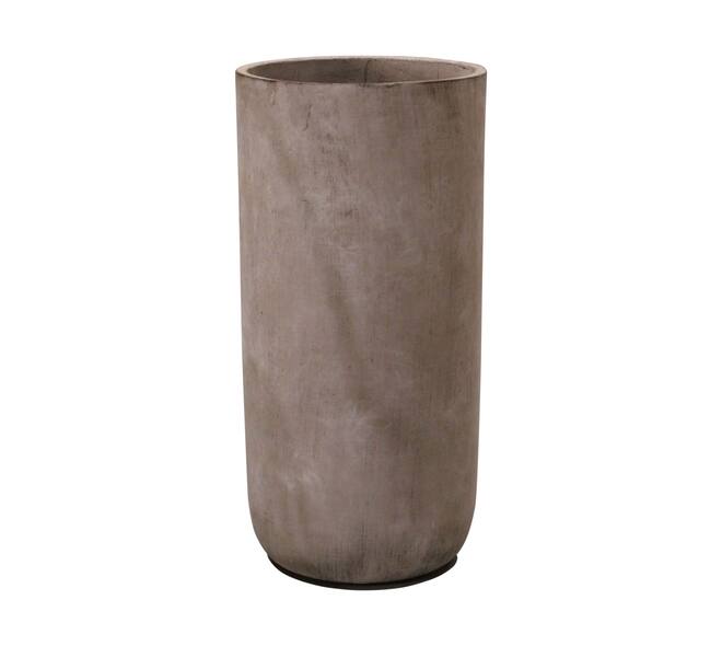 Planter round cement 38x38x73cm S/3