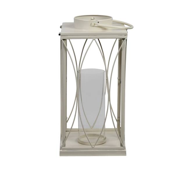 Lantern square metal 22x22x46.5cm S/2