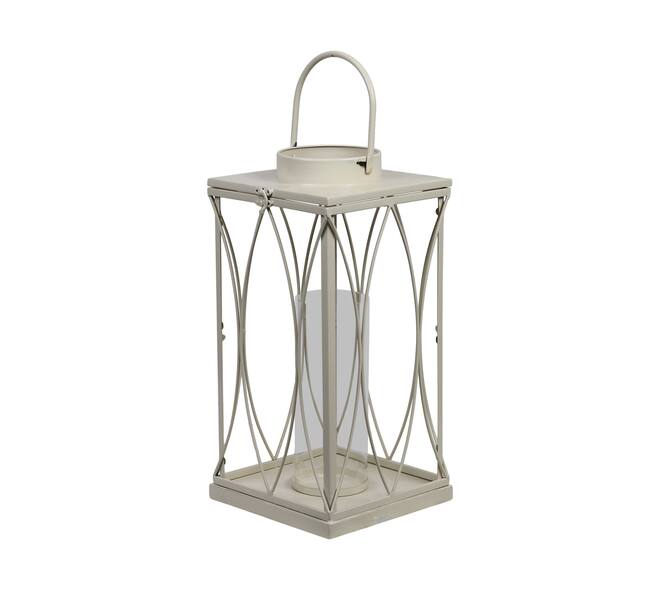 Lantern square metal 22x22x46.5cm S/2