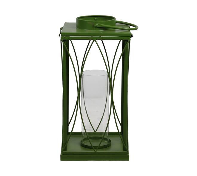 Lantern square metal 22x22x46.5cm S/2