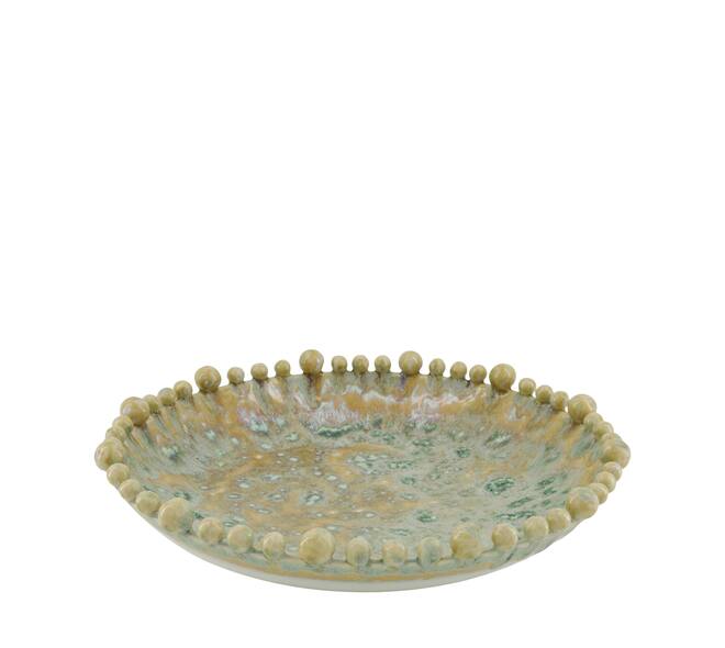 Plate round ceramic 37x37x8cm - Multi