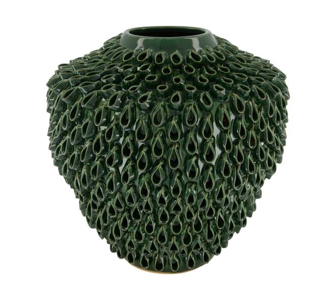 Vase round ceramic 30x30x30cm - Green