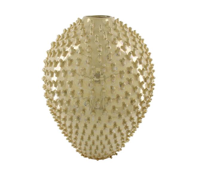 Vase round ceramic 40x40x52cm - White