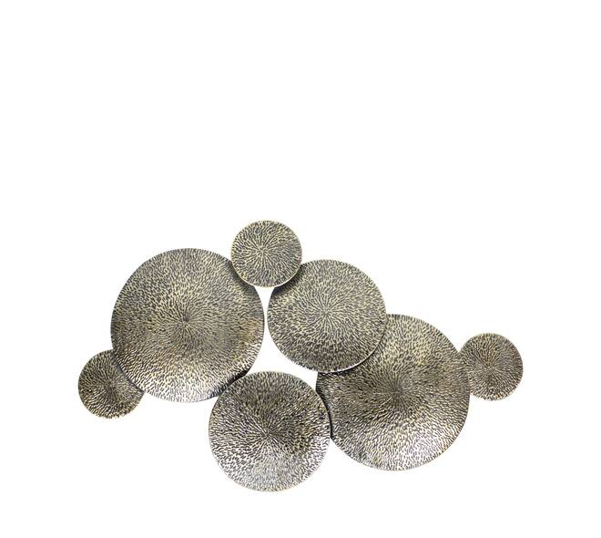 Wall art round metal 117x10.5x68cm