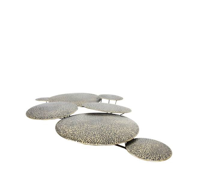 Wall art round metal 117x10.5x68cm